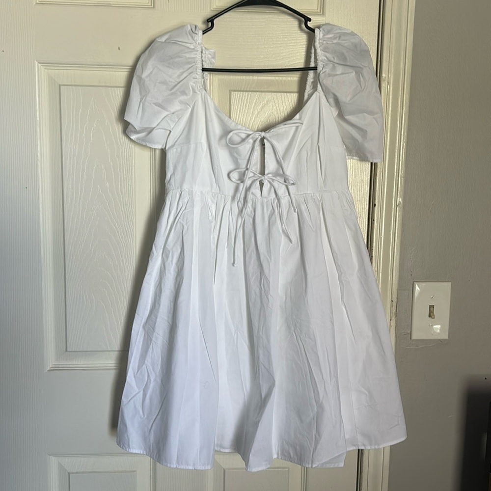 Abercrombie tie front babydoll dress NWT